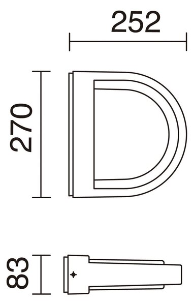 Dopo Dark E27 přisazené svítidlo