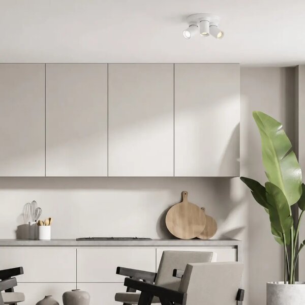 Nova Luce Bílé kovové bodové světlo Amecy Ø 22 cm