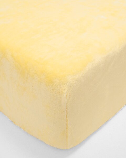 MK Lůžkoviny Prostěradlo mikroplyš Deluxe 90 x 200 cm - pastelově žlutá
