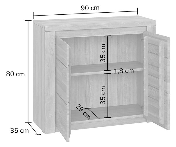 Massivo.cz Komoda Winten 2D, dub