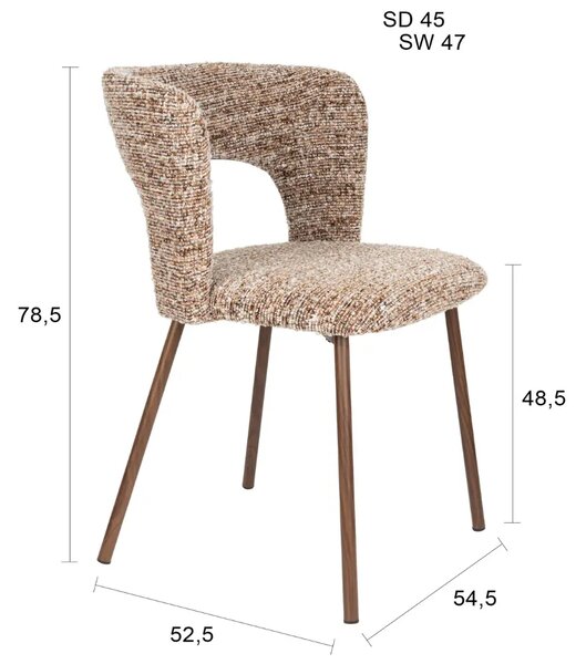 Housecraft Living Hnědá jídelní židle Chelsea