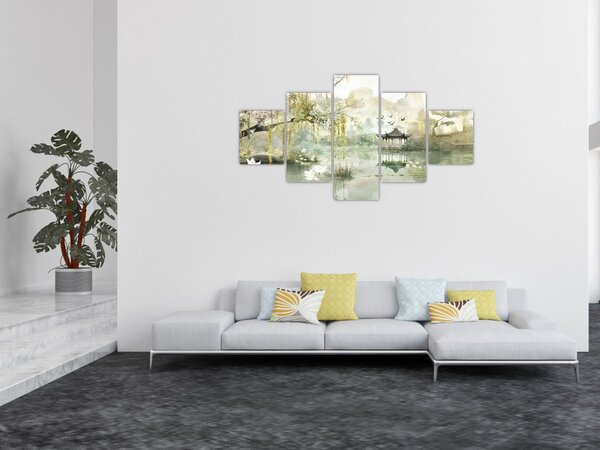 Obraz - Čínské jezero (125x70 cm)