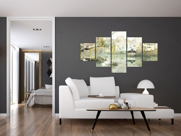 Obraz - Čínské jezero (125x70 cm)