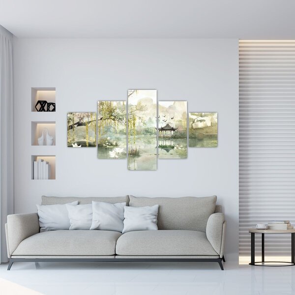 Obraz - Čínské jezero (125x70 cm)