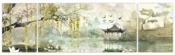 Obraz - Čínské jezero (170x50 cm)
