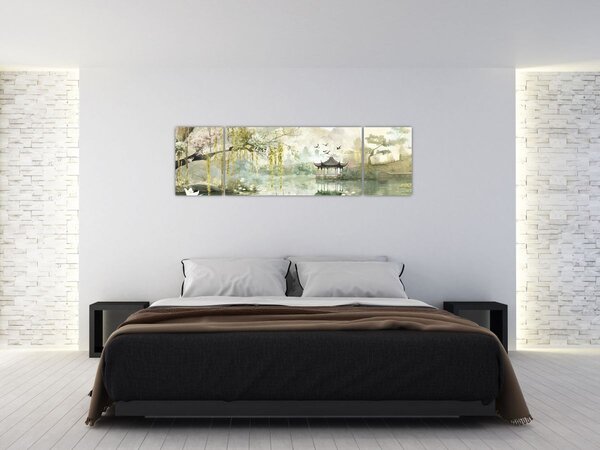 Obraz - Čínské jezero (170x50 cm)