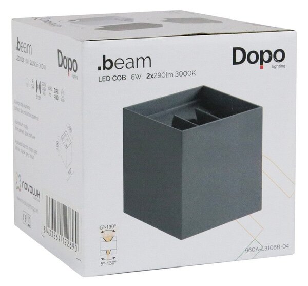 Dopo Beam up/down LED přisazené svítidlo hnědé