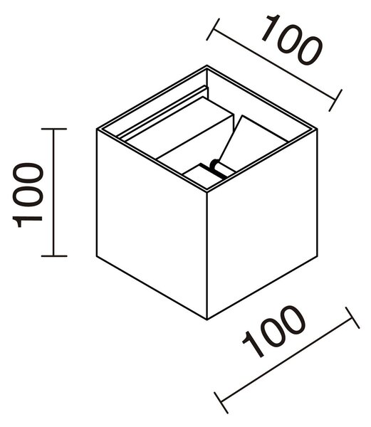 Dopo Beam up/down LED přisazené svítidlo černé