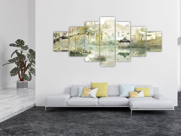 Obraz - Čínské jezero (210x100 cm)