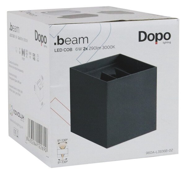 Dopo Beam up/down LED přisazené svítidlo černé