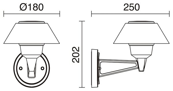 Dopo Bucket wall LED přisazené svítidlo 3000K
