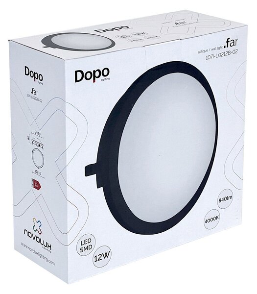 Dopo Far Round LED přisazené svítidlo černé