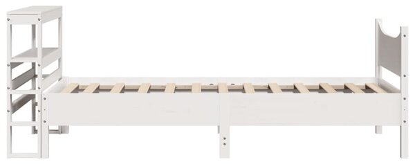 Rám postele s čelem bílý 75 x 190 cm masivní borovice 3306328