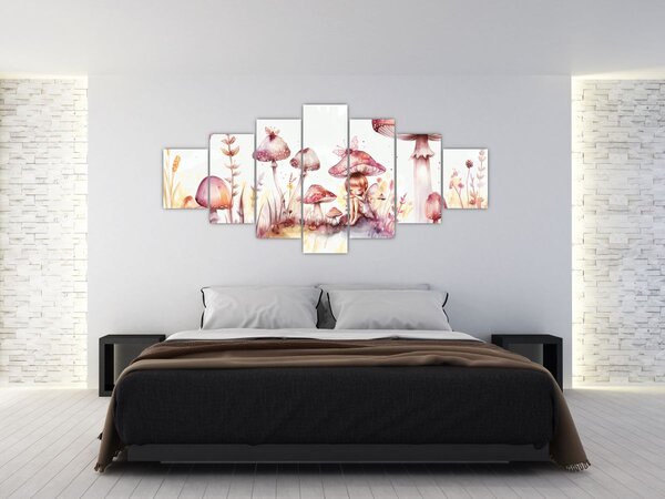 Obraz - Růžová víla (210x100 cm)
