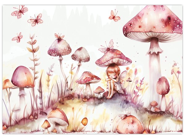 Obraz - Růžová víla (70x50 cm)
