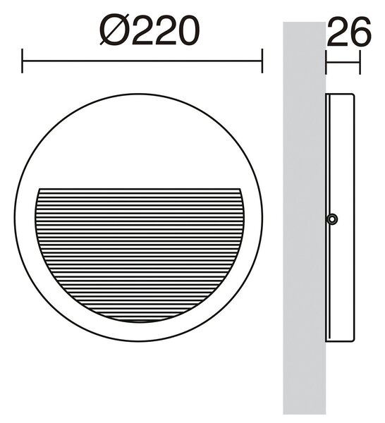 Cristher Slim Bracket 580D LED přisazené svítidlo šedé 3000K