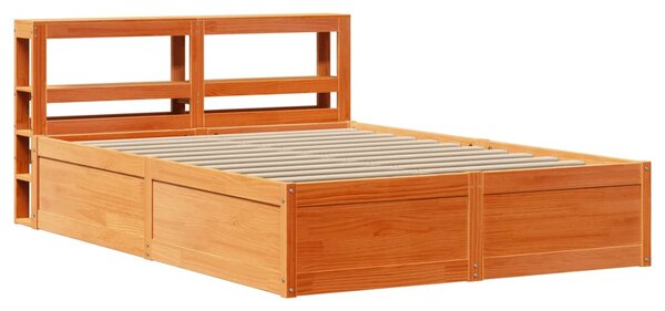 Rám postele s čelem voskově hnědý 135 x 190 cm masivní borovice 3306359