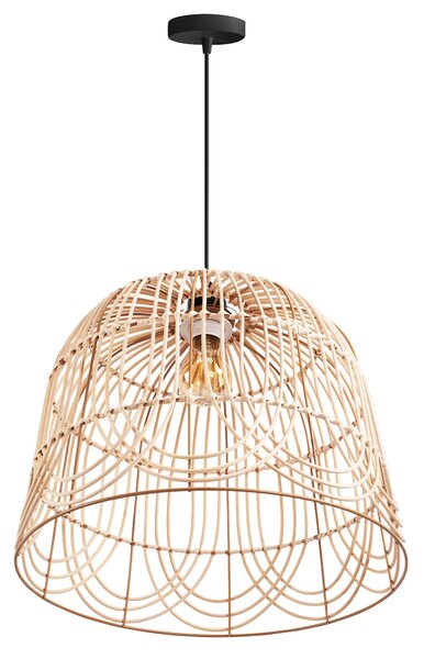 Toolight Boho, stropní svítidlo 40cm 1xE27 APP1352-1CP, černá-přírodní hnědá, OSW-05765