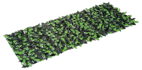 Umělá živá stěna Outsunny, ochrana soukromí chráněná UV, Zelená stěna na balkon, plotová stěna s listy, živý plot, umělá stěna 300 x 100 cm pro svatbu