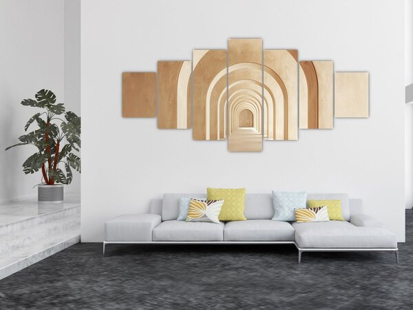 Obraz - Béžový průchod (210x100 cm)