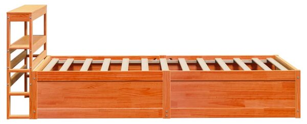 Rám postele s čelem voskově hnědý 75 x 190 cm masivní borovice 3306368