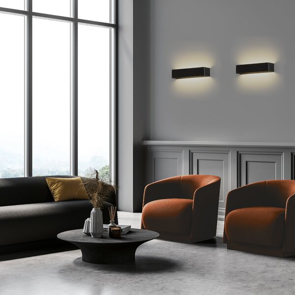 ACB Iluminacion Nástěnné LED svítidlo ICON, š. 54 cm, 32W, CRI90, CCT switch 2700-3000K Barva: Černá, Stmívání, řízení: DALI/PUSH