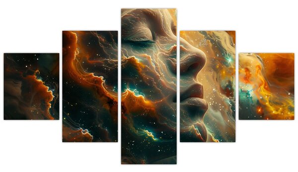 Obraz - Tvář ve vesmíru (125x70 cm)