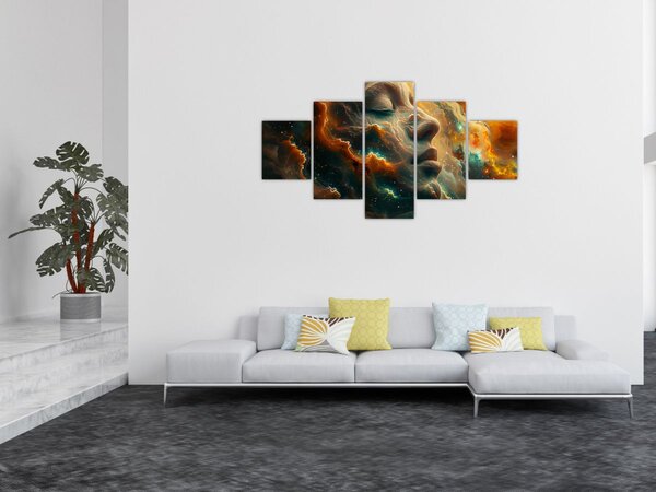 Obraz - Tvář ve vesmíru (125x70 cm)