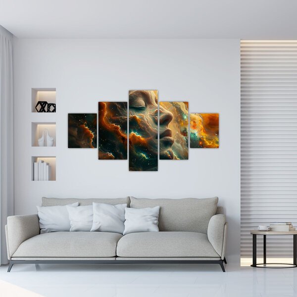 Obraz - Tvář ve vesmíru (125x70 cm)
