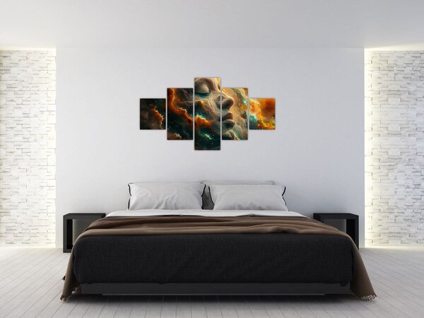 Obraz - Tvář ve vesmíru (125x70 cm)