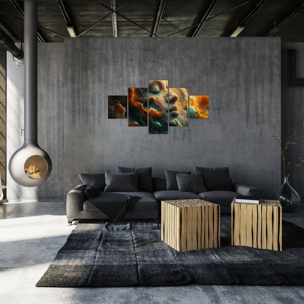 Obraz - Tvář ve vesmíru (125x70 cm)