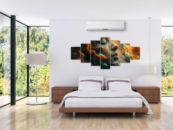 Obraz - Tvář ve vesmíru (210x100 cm)