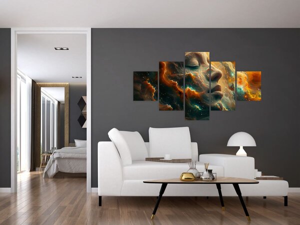 Obraz - Tvář ve vesmíru (125x70 cm)