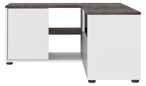 Šedo-bílý TV stolek v dekoru betonu 90x45 cm Angle – TemaHome