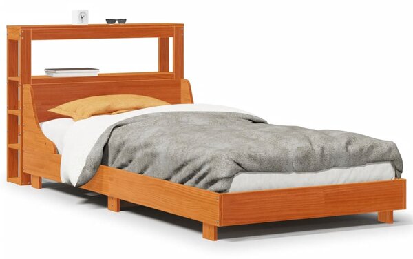 Postel bez matrace voskově hnědá 75 x 190 cm masivní borovice 3306446