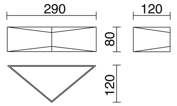 Cristher Geometric E27 přisazené svítidlo hnědé