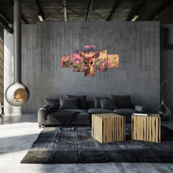 Obraz - Roztomilá srnečka (125x70 cm)