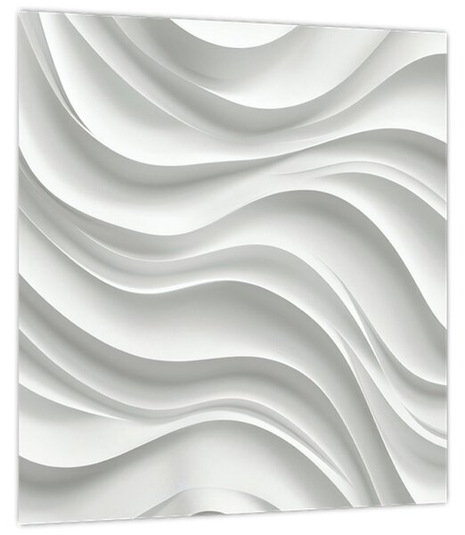Obraz - 3D bílé vlny (30x30 cm)