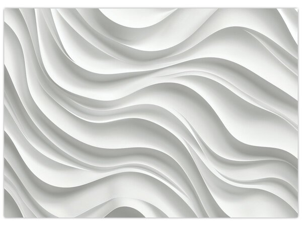 Obraz - 3D bílé vlny (70x50 cm)