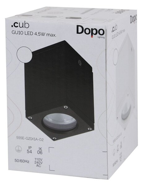 Dopo Cub C GU10 přisazené svítidlo černé