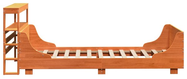 Postel bez matrace voskově hnědá 75 x 190 cm masivní borovice 3306485