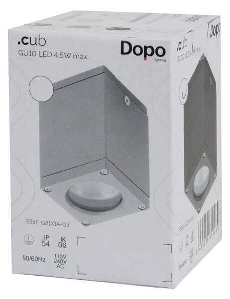 Dopo Cub C GU10 přisazené svítidlo šedé