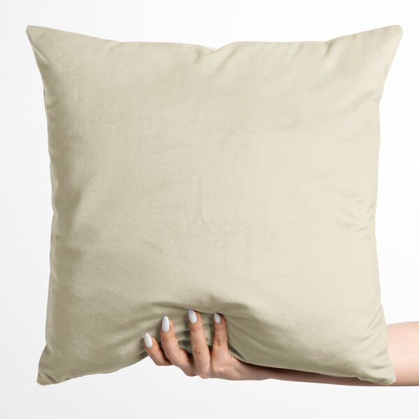 Biante Sametový povlak na polštář Velvet Premium SVP-003 Smetanový 40x40 cm - SKLADEM