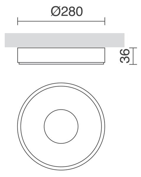 Cristher Viena Round LED přisazené svítidlo 210x30mm