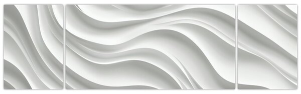 Obraz - 3D bílé vlny (170x50 cm)