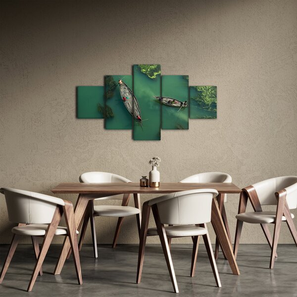 Obraz - Rybáři na řece (125x70 cm)
