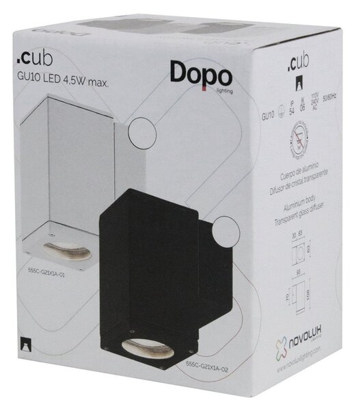 Dopo Cub down GU10 přisazené svítidlo černé
