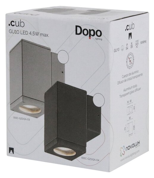 Dopo Cub down GU10 přisazené svítidlo šedé