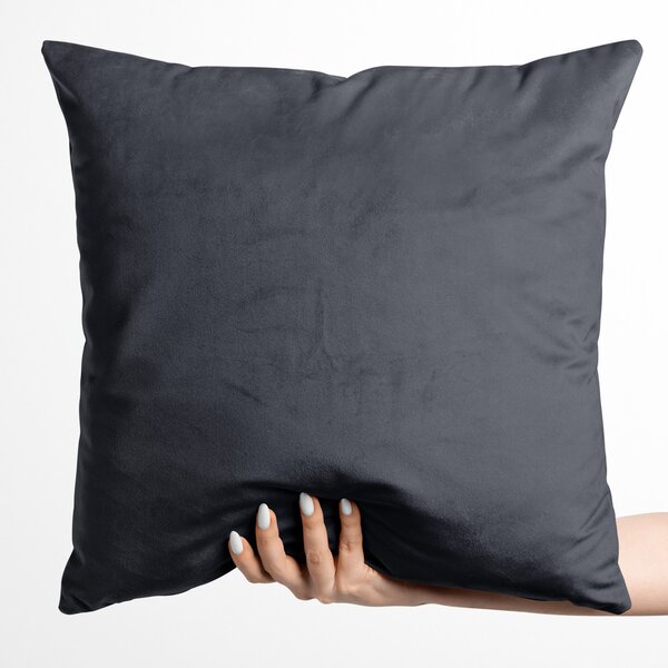 Biante Sametový povlak na polštář Velvet Premium SVP-004 Antracitově šedý 30 x 50 cm