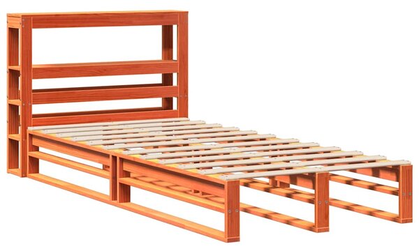 Postel bez matrace voskově hnědá 75 x 190 cm masivní borovice 3306512